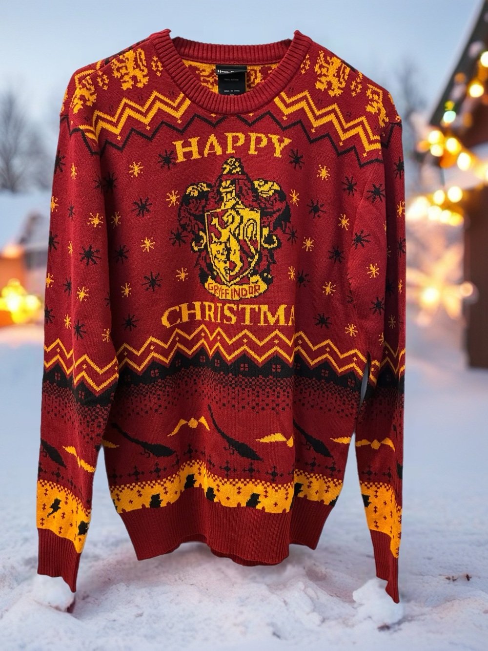 Warner Bros. Gryffindor Red and Yellow Crewneck Sweater